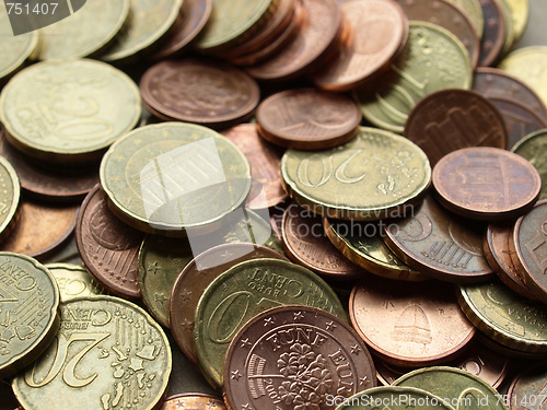 Image of Euro coins background