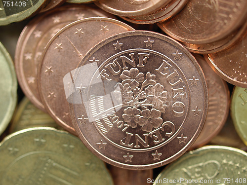 Image of Euro coins background