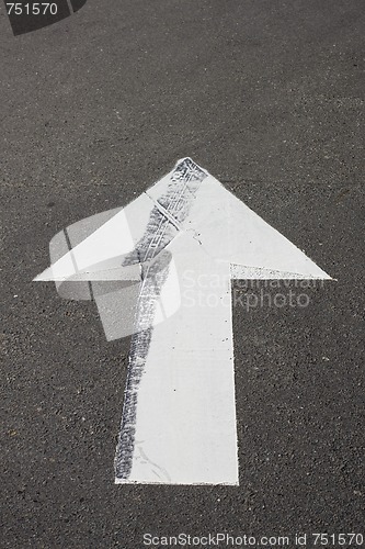 Image of Arrow Painted on Street