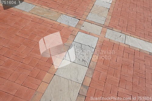 Image of Brick and Slate Sidewalk