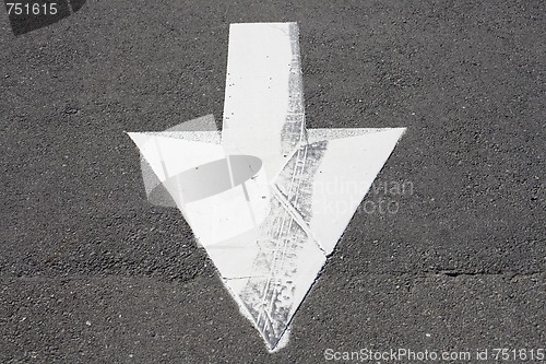 Image of Painted Arrow on Street
