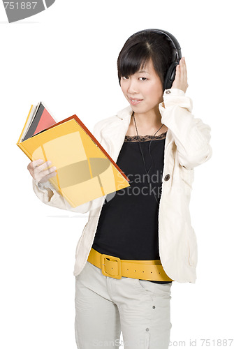 Image of Asian woman studying