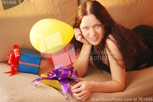 Image of woman with presents
