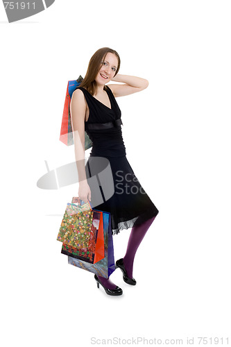 Image of Seductive girl shopping