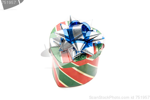 Image of one heart shaped gift box 