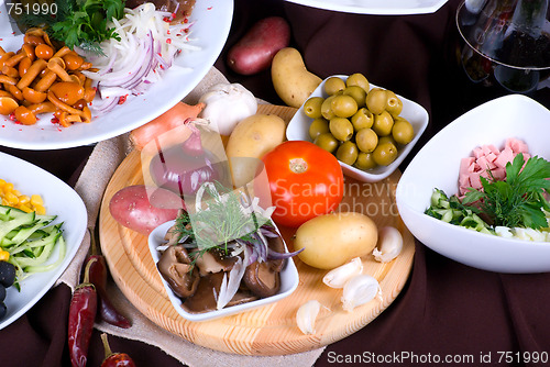 Image of on the restaurant table
