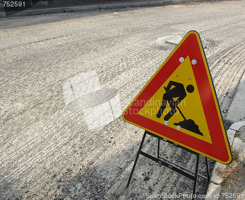 Image of Road works sign