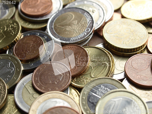 Image of Euro coins background