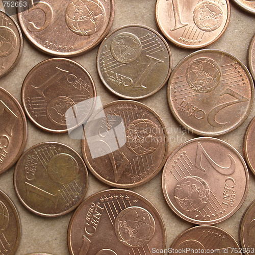 Image of Euro coins background