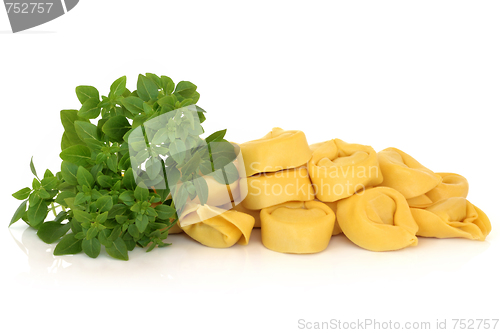 Image of Tortellini Pasta and Basil Herb