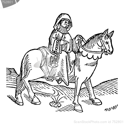 Image of The Prioress from Canterbury Tales