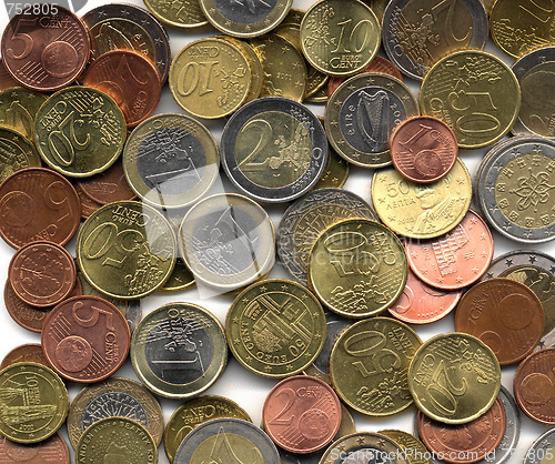 Image of Euro coins background