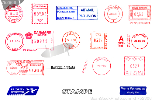 Image of Postage meters stamps