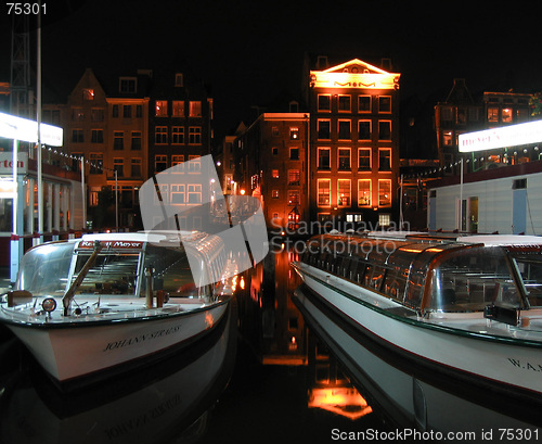 Image of Amsterdam at night