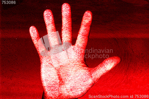 Image of abstract background scene with palm of the person