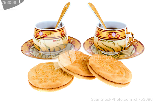 Image of coffee with cookie