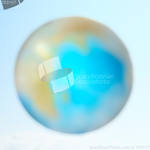 Image of abstract background with scene planet