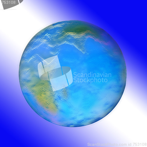 Image of abstract background with scene planet