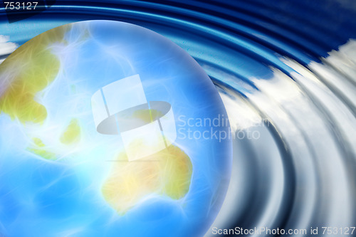 Image of abstract background with scene planet