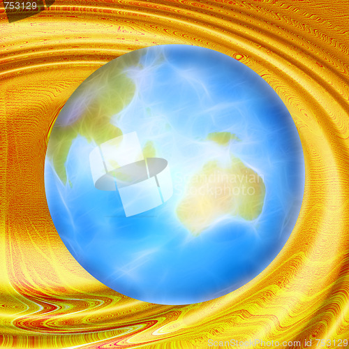 Image of abstract background with scene planet