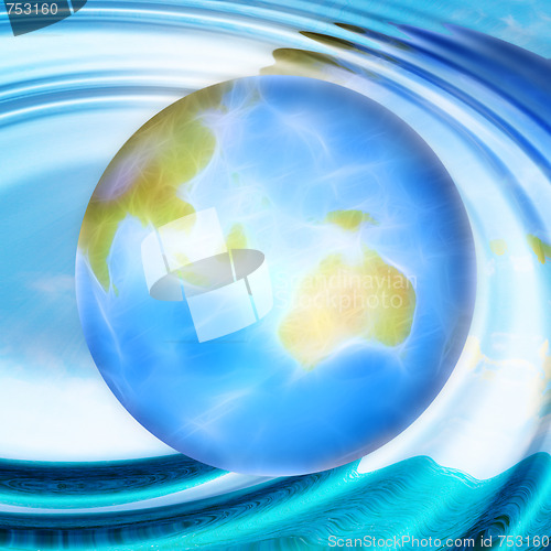 Image of abstract background with scene planet