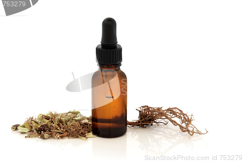 Image of Valerian Root and Tincture Bottle