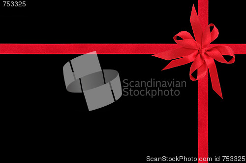 Image of Red Satin Ribbon and Bow 