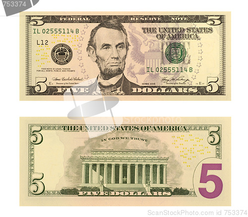 Image of 5 Dollar Bill