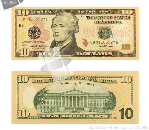 Image of 10 Dollar Bill