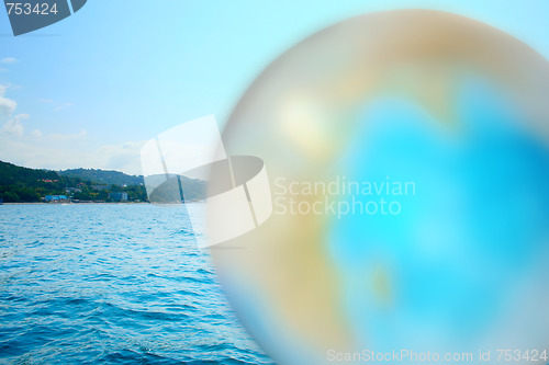 Image of abstract background with scene planet