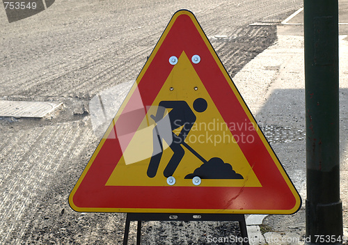 Image of Road works sign