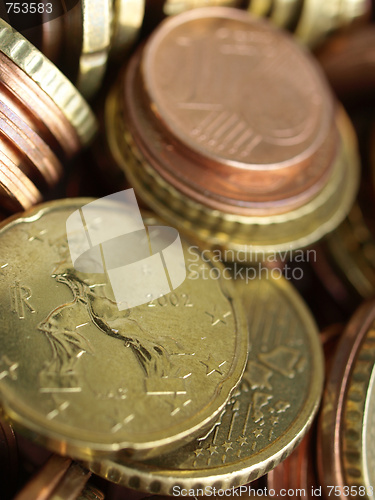 Image of Euro coins background