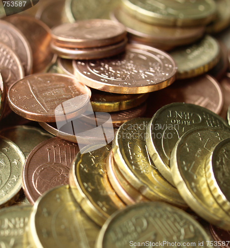 Image of Euro coins background