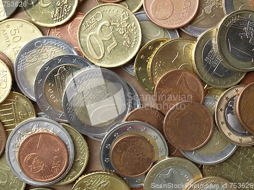 Image of Euro coins background