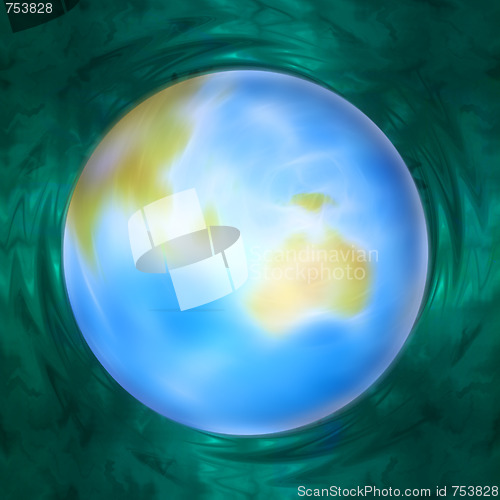 Image of abstract background with scene planet