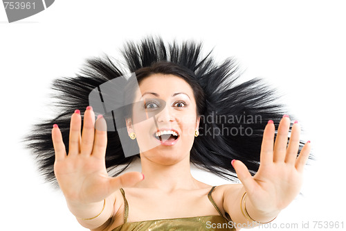 Image of Woman with long black hair