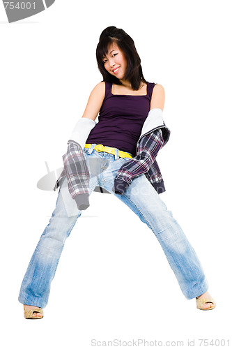 Image of Asian woman dancing