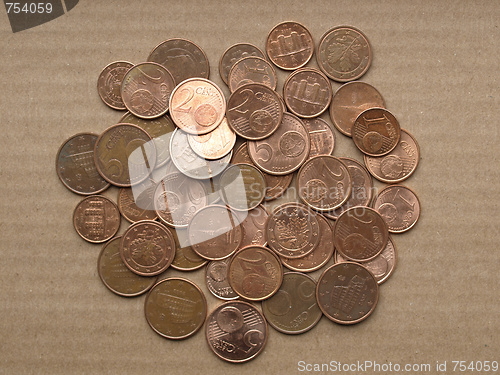 Image of Euro coins background