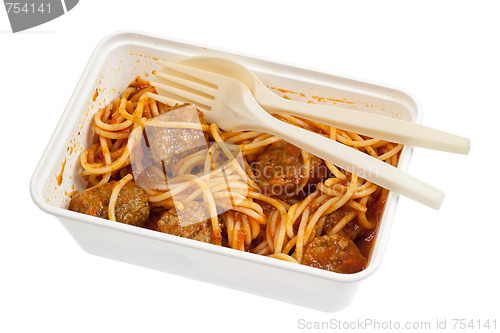 Image of Takeaway meatball spaghetti