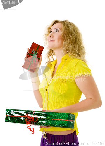 Image of woman with presents