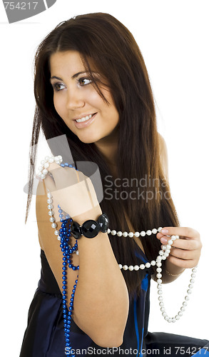 Image of Woman with beads