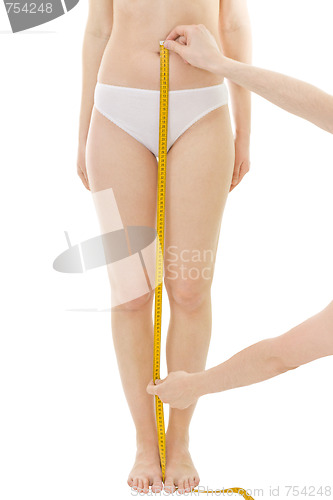 Image of Measuring woman's skirt lenght