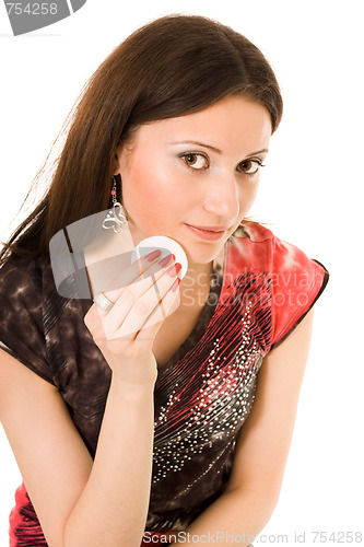 Image of woman using wadof cotton wool