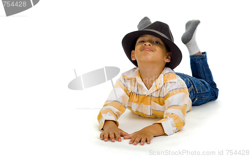 Image of cut boy with hat