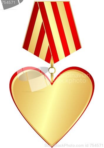 Image of Gold medal-heart