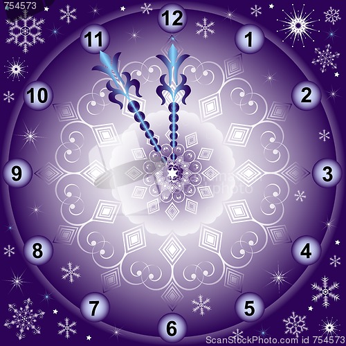 Image of Ñhristmas background with clock