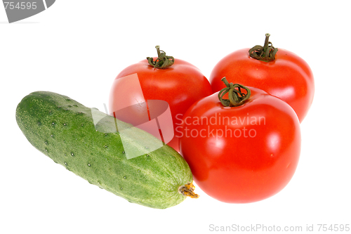 Image of cucumber with tomato