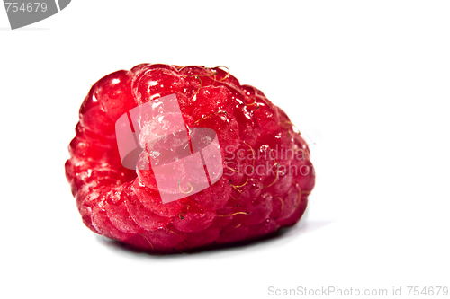 Image of Raspberries on a white background