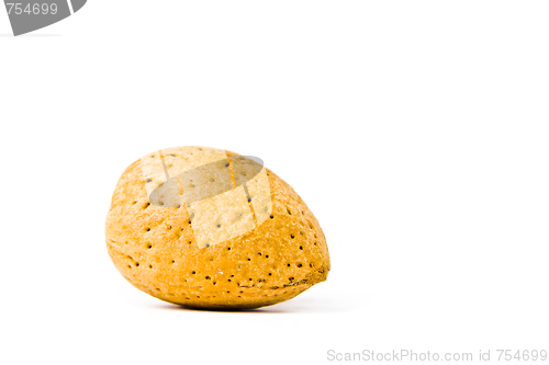 Image of Almonds on a white background