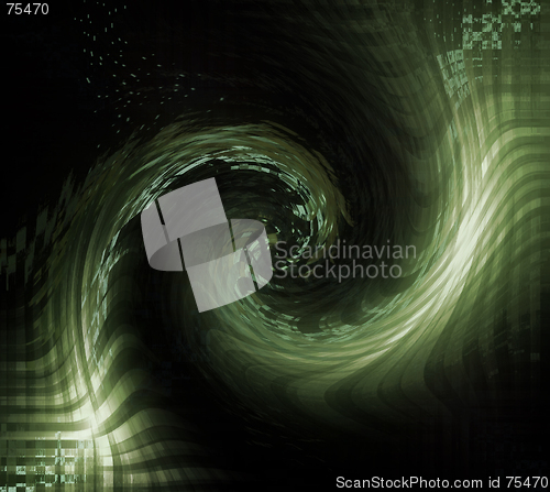 Image of Abstract Green Twirl